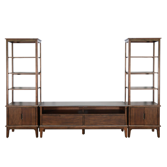 Windmere Two Drawers Media Console with Shelving Unit