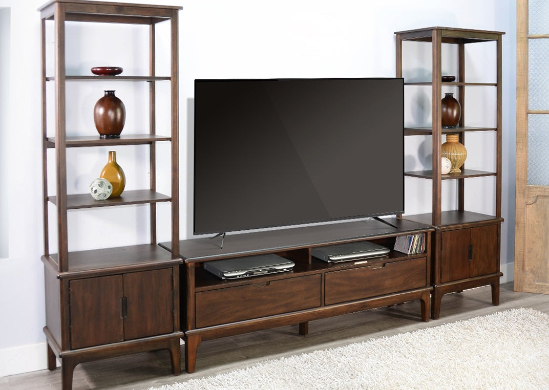 Windmere Two Drawers Media Console with Shelving Unit