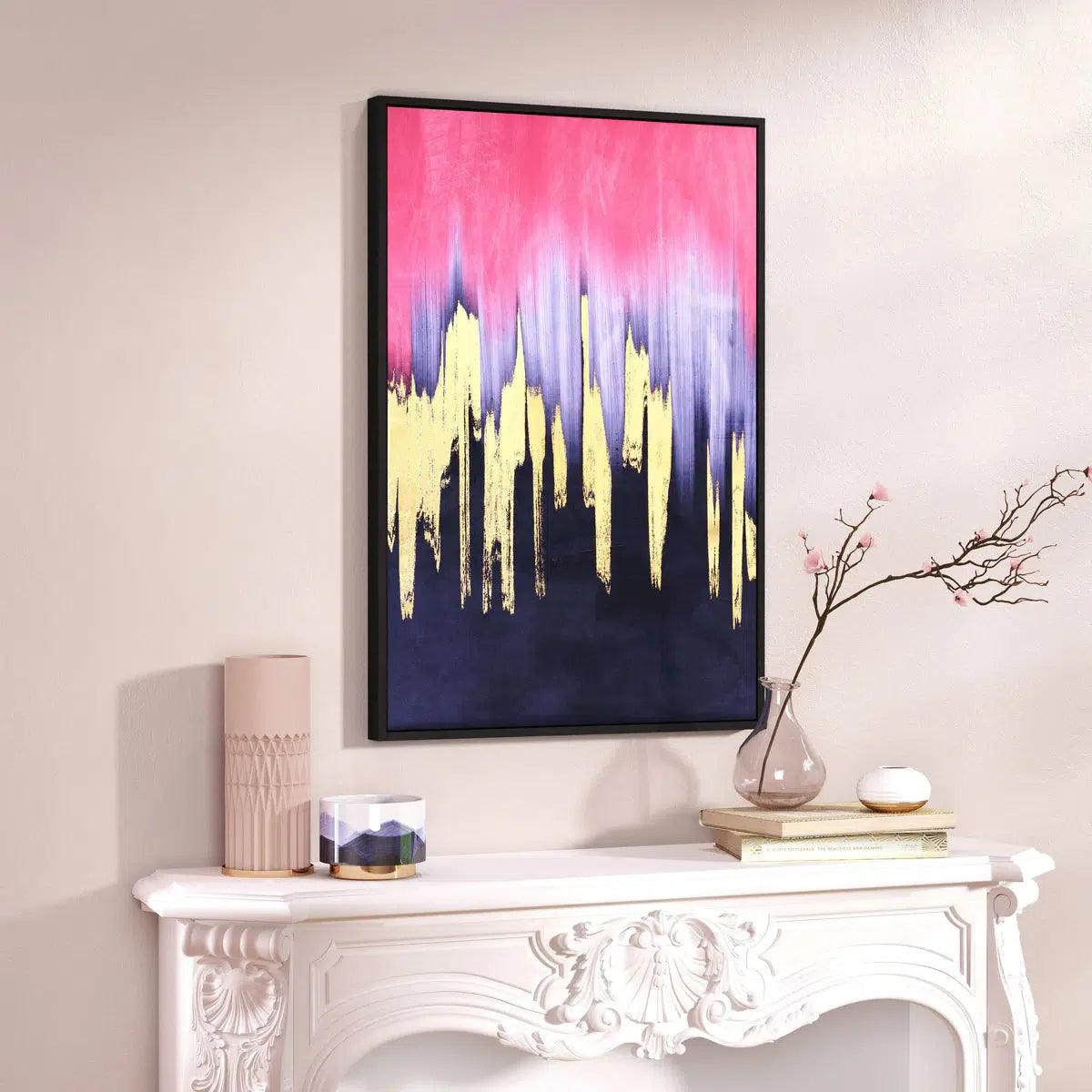 Sunset Wave Canvas Wall Art Multicolor - Sideboards and Things Brand_Zuo Modern, Color_Multicolor, Finish_Hand Painted, Height_30-40, Materials_Wood, Orientation_Vertical, Product Type_Canvas Art, Shape_Rectangular, Width_20-30, Wood Species_MDF