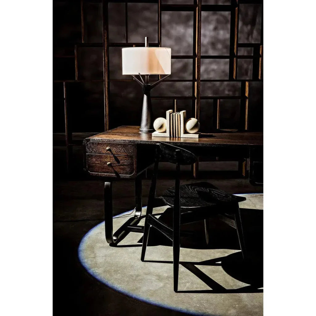 Noir Surf Wooden Armless Dining Chair (Set Of 2)