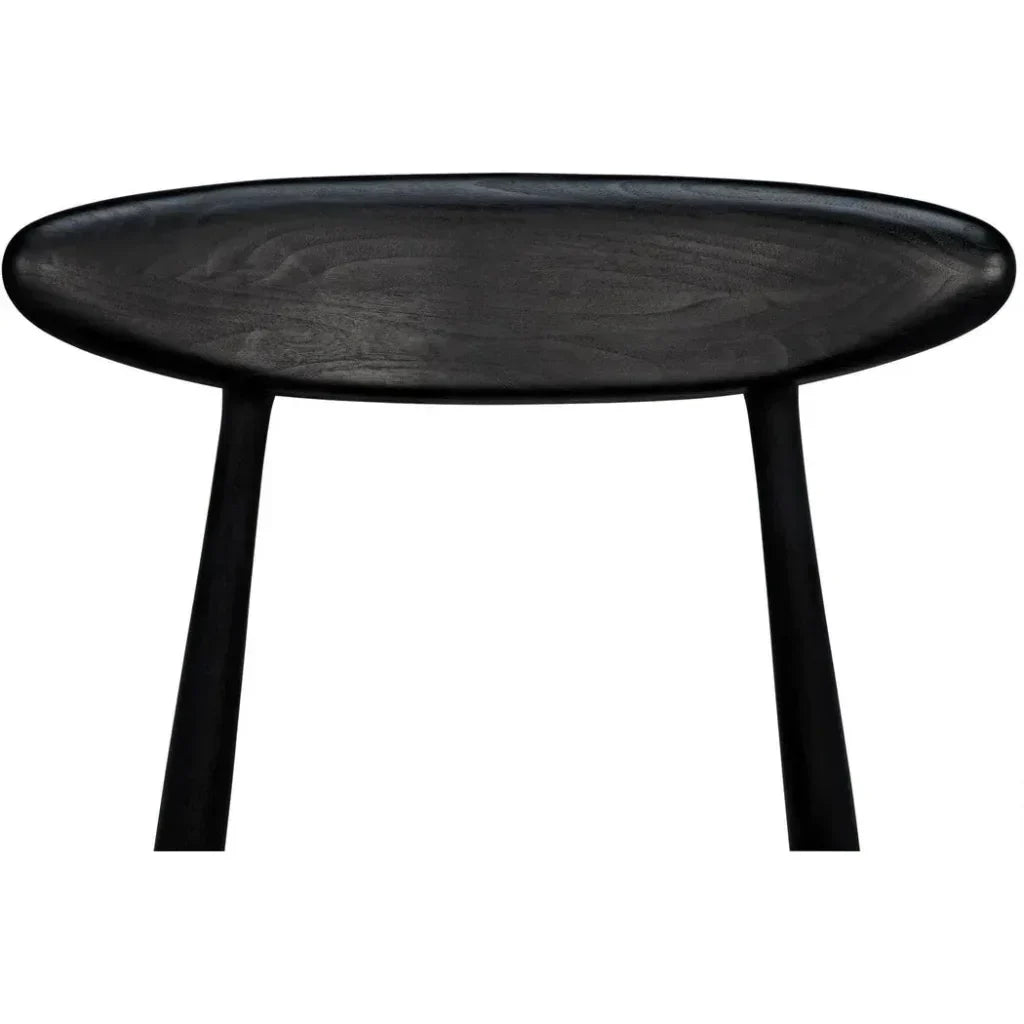 Noir Surf Wooden Armless Dining Chair (Set Of 2)