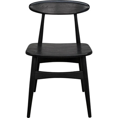 Noir Surf Wooden Armless Dining Chair (Set Of 2)