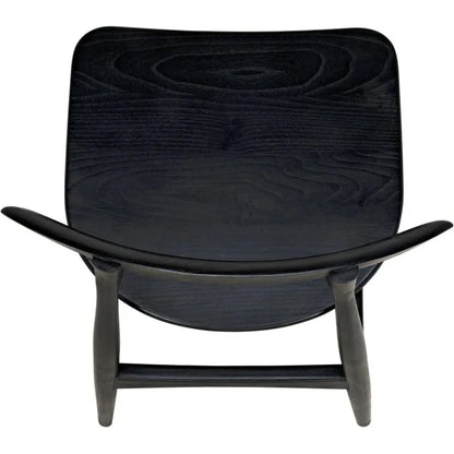 Noir Surf Wooden Armless Dining Chair (Set Of 2)