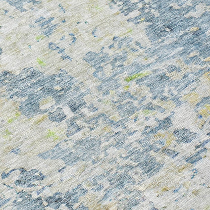 LOOMLAN Rugs Suri Blue Washable Indoor-Outdoor Rug