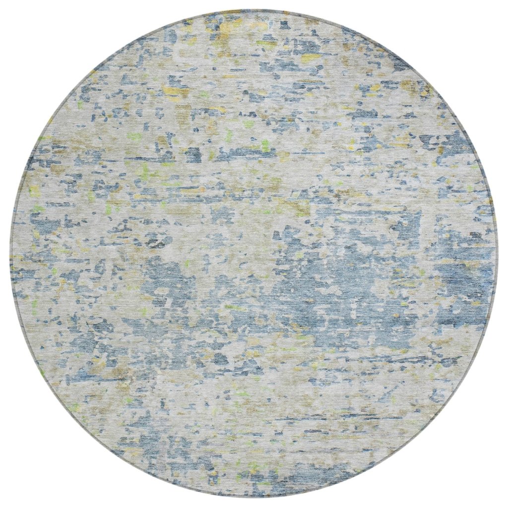 LOOMLAN Rugs Suri Blue Washable Indoor-Outdoor Rug