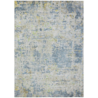 LOOMLAN Rugs Suri Blue Washable Indoor-Outdoor Rug