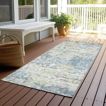 LOOMLAN Rugs Suri Blue Washable Indoor-Outdoor Rug
