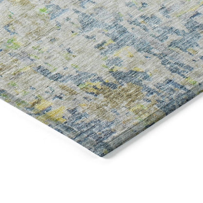 LOOMLAN Rugs Suri Blue Washable Indoor-Outdoor Rug