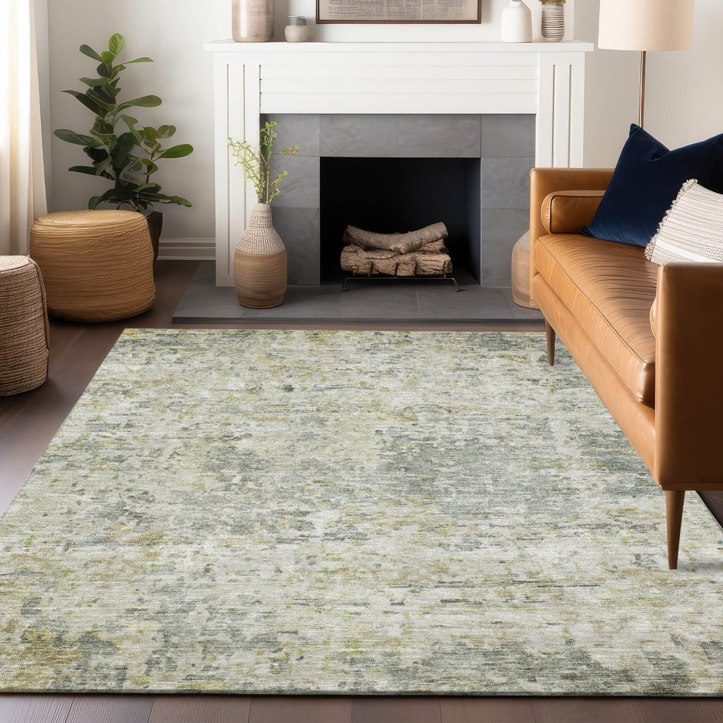 LOOMLAN Rugs Suri Green Washable Indoor-Outdoor Rug