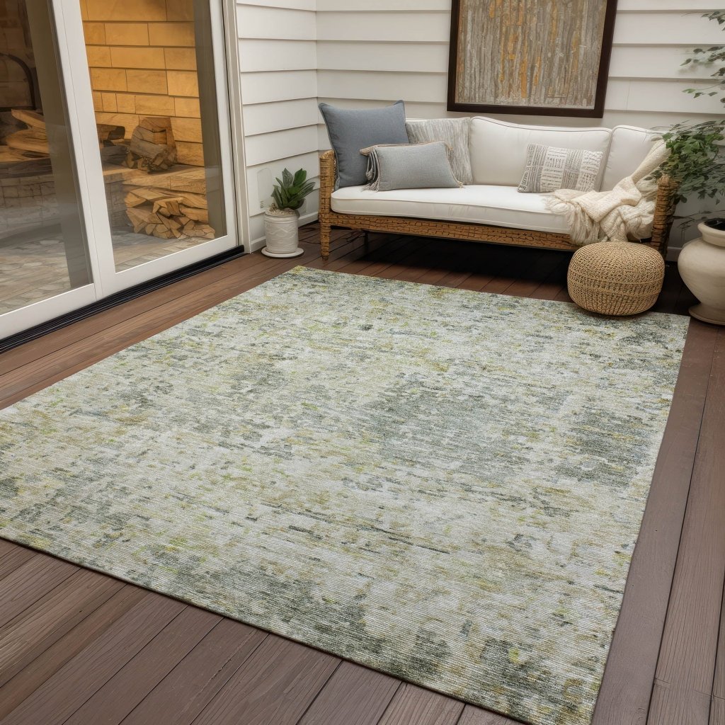 LOOMLAN Rugs Suri Green Washable Indoor-Outdoor Rug