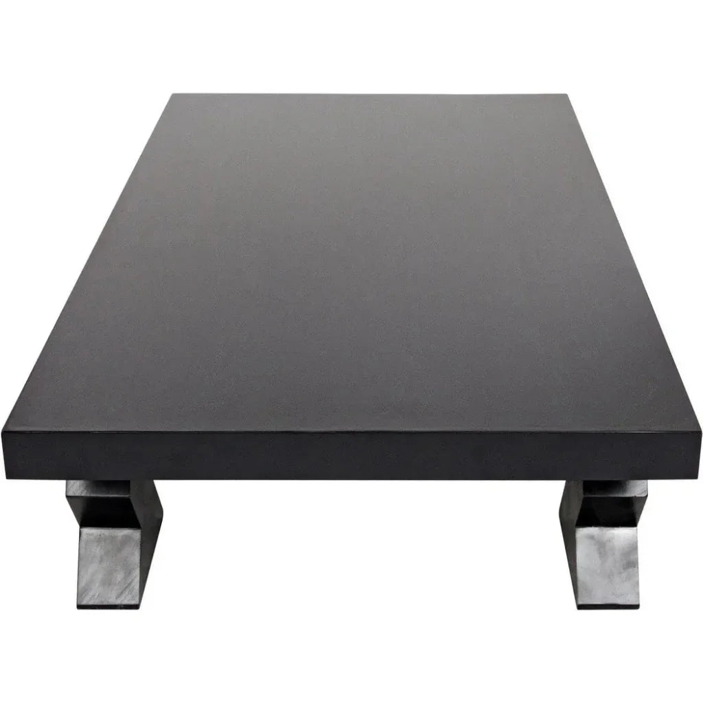 Noir Suzu Rectangular Wooden Coffee Table
