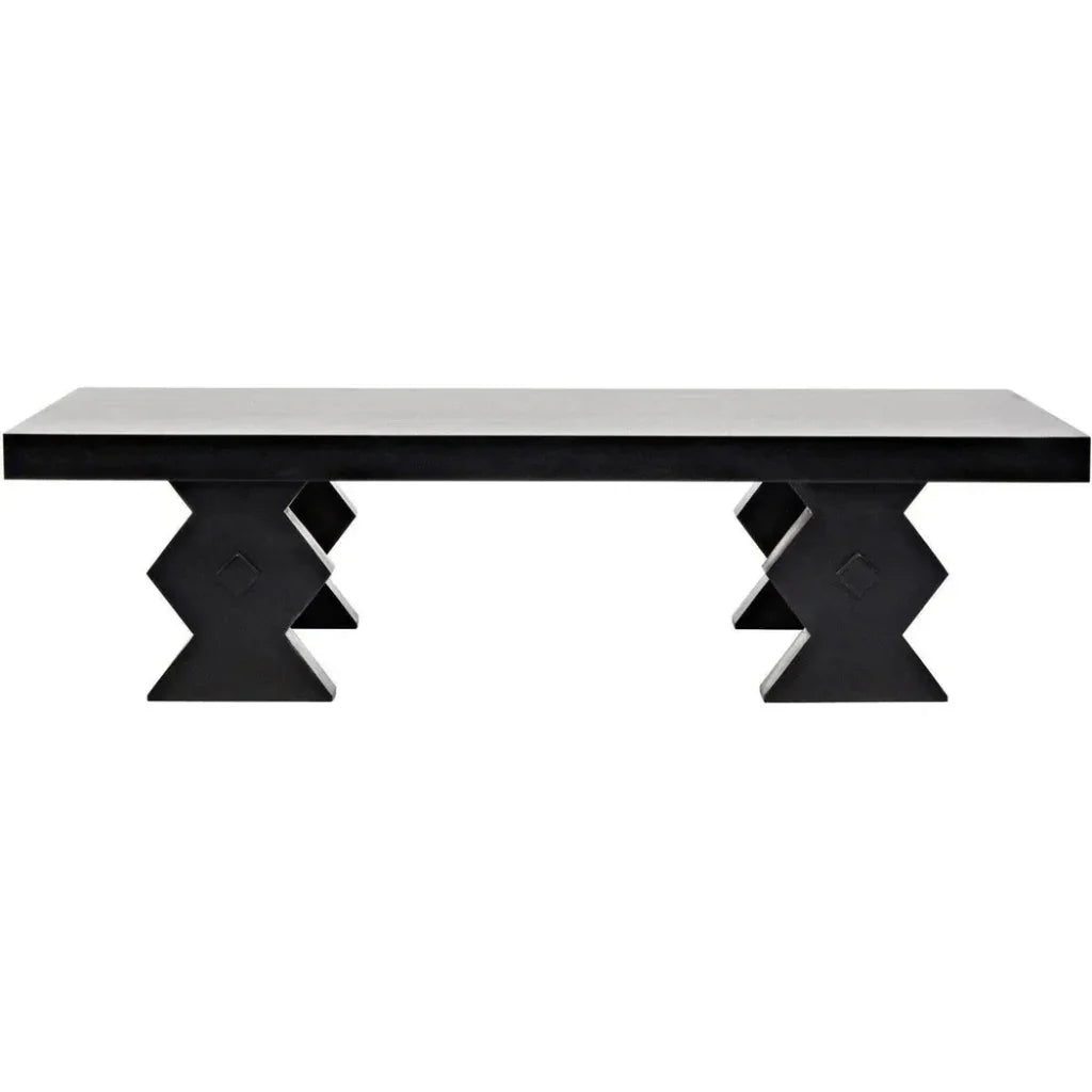 Noir Suzu Rectangular Wooden Coffee Table
