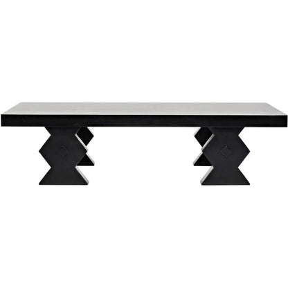 Noir Suzu Rectangular Wooden Coffee Table
