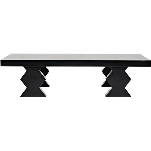 Noir Suzu Rectangular Wooden Coffee Table