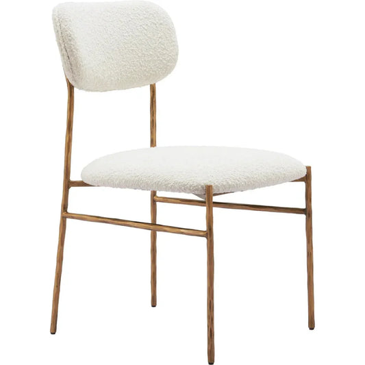 Zuo Modern Sydhavnen Cream & Gold Armless Dining Chair