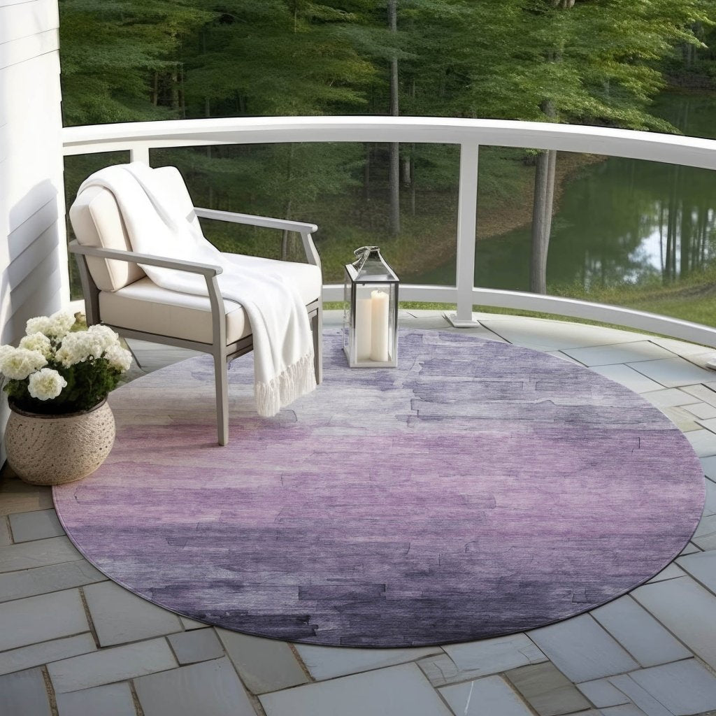 LOOMLAN Rugs Sylari Purple Washable Indoor-Outdoor Rug