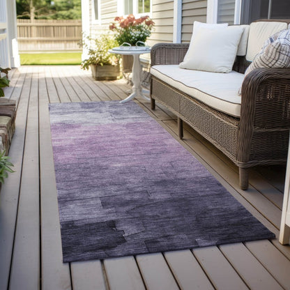 LOOMLAN Rugs Sylari Purple Washable Indoor-Outdoor Rug