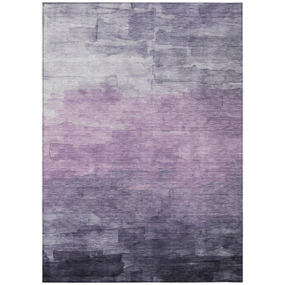 LOOMLAN Rugs Sylari Purple Washable Indoor-Outdoor Rug