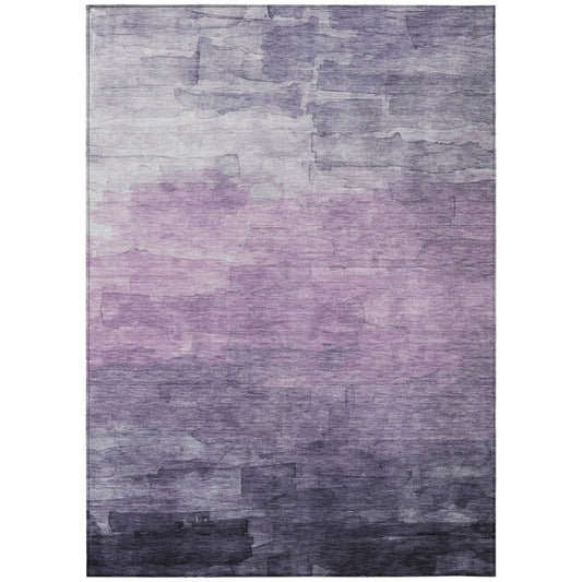 LOOMLAN Rugs Sylari Purple Washable Indoor-Outdoor Rug