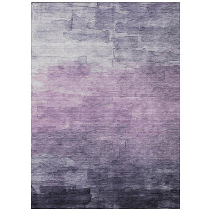 LOOMLAN Rugs Sylari Purple Washable Indoor-Outdoor Rug