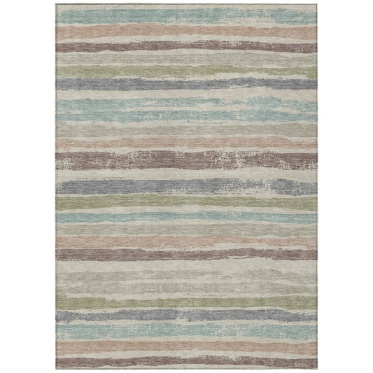 LOOMLAN Rugs Sylira Beige Washable Indoor-Outdoor Rug