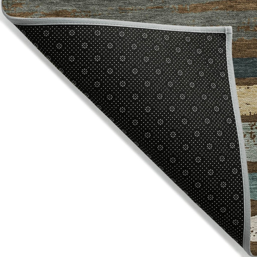 LOOMLAN Rugs Sylira Brown Washable Indoor-Outdoor Rug