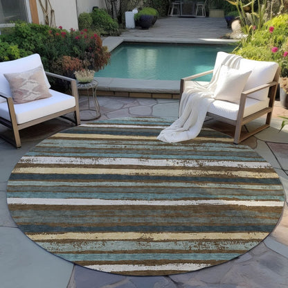 LOOMLAN Rugs Sylira Brown Washable Indoor-Outdoor Rug