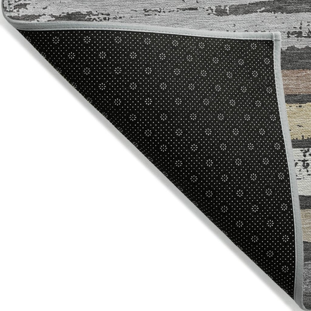 LOOMLAN Rugs Sylira Charcoal Washable Indoor-Outdoor Rug