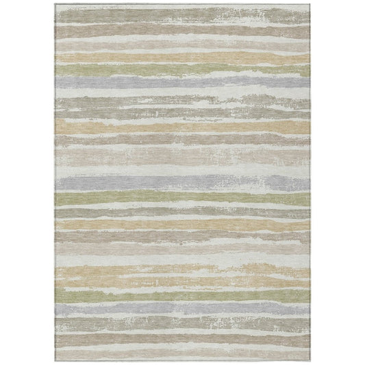 LOOMLAN Rugs Sylira Ivory Washable Indoor-Outdoor Rug