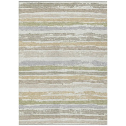 LOOMLAN Rugs Sylira Ivory Washable Indoor-Outdoor Rug