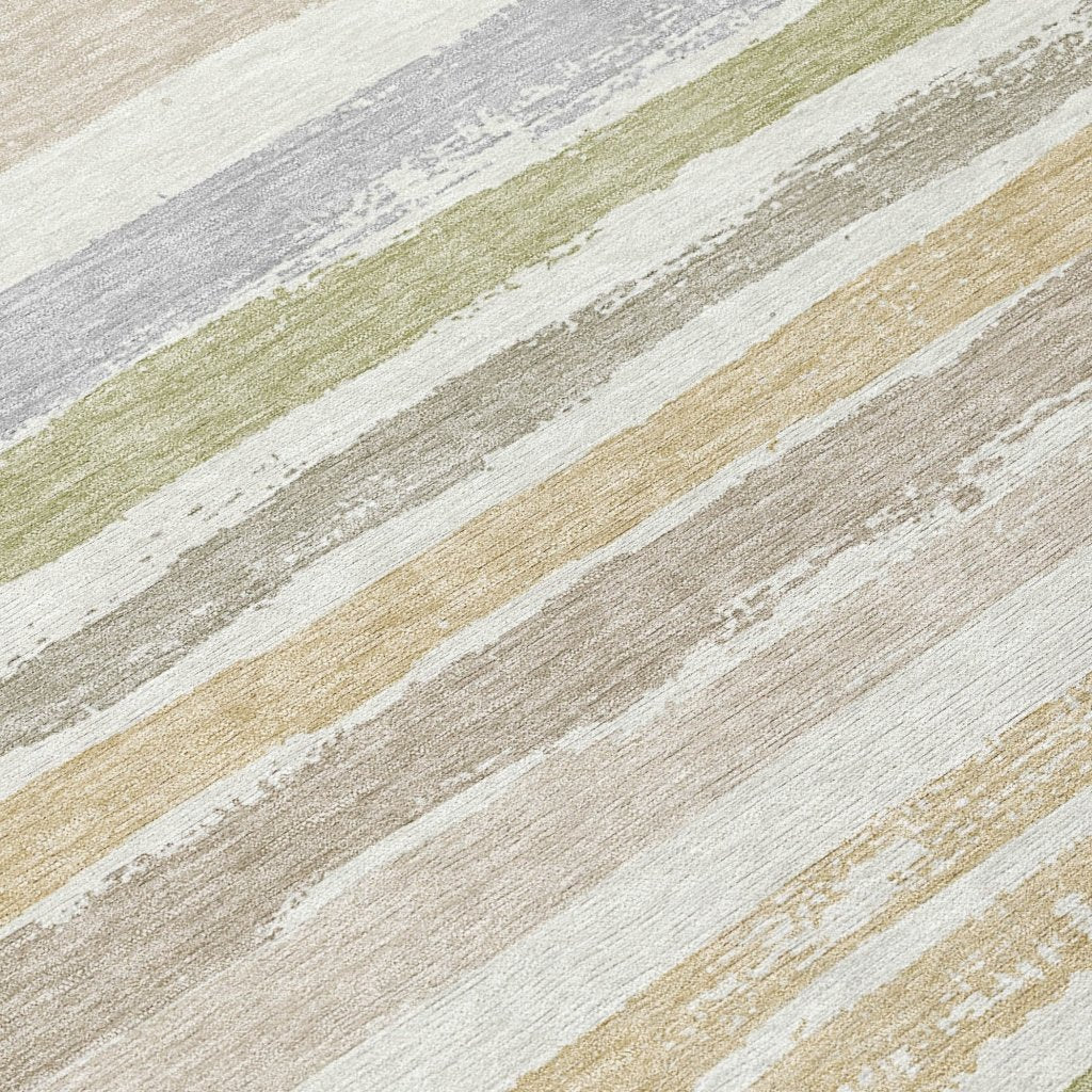LOOMLAN Rugs Sylira Ivory Washable Indoor-Outdoor Rug