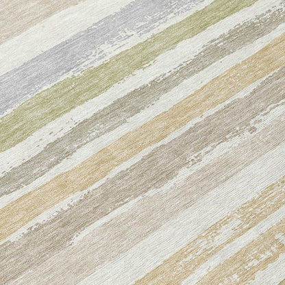 LOOMLAN Rugs Sylira Ivory Washable Indoor-Outdoor Rug