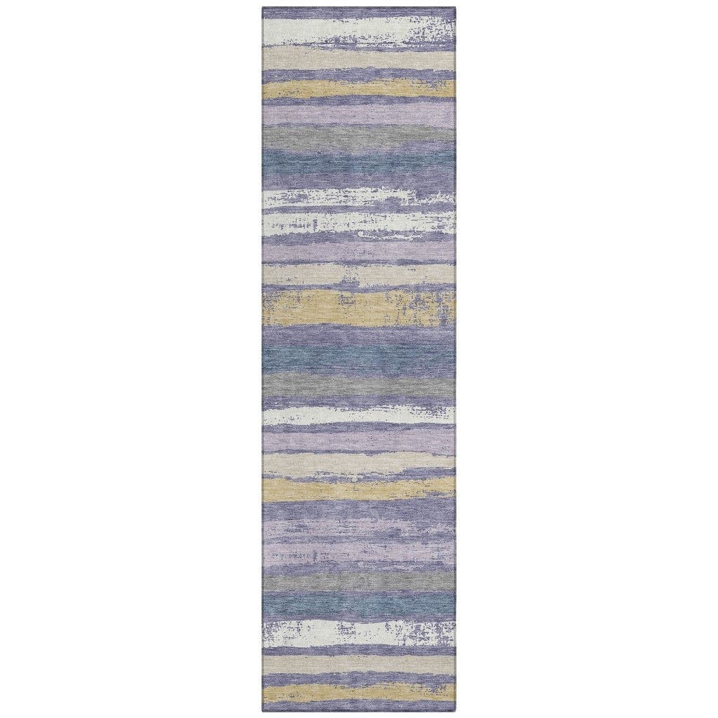 LOOMLAN Rugs Sylira Purple Washable Indoor-Outdoor Rug