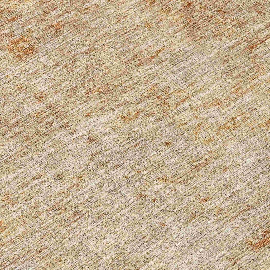 LOOMLAN Rugs Sylvaine Orange Washable Indoor-Outdoor Rug