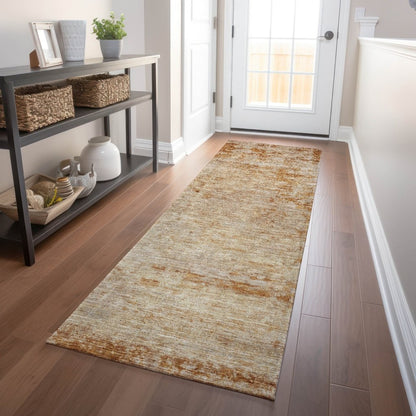 LOOMLAN Rugs Sylvaine Orange Washable Indoor-Outdoor Rug