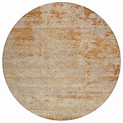 LOOMLAN Rugs Sylvaine Orange Washable Indoor-Outdoor Rug
