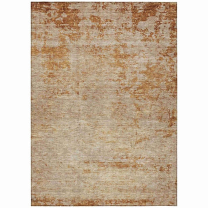 LOOMLAN Rugs Sylvaine Orange Washable Indoor-Outdoor Rug