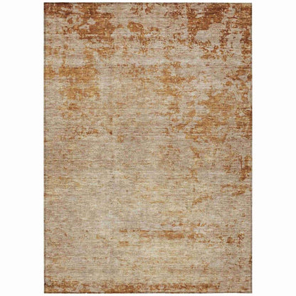 LOOMLAN Rugs Sylvaine Orange Washable Indoor-Outdoor Rug