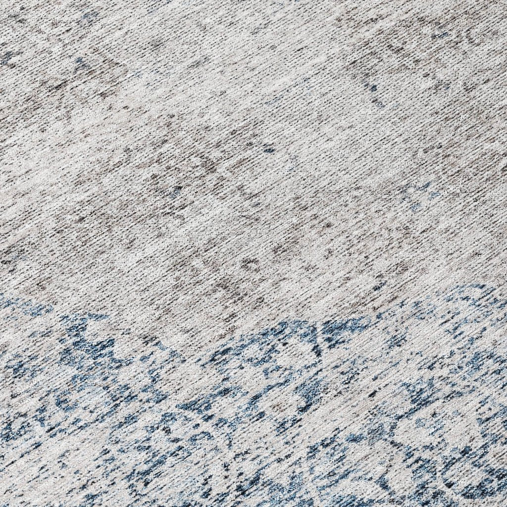 LOOMLAN Rugs Sylvia Blue Washable Indoor-Outdoor Rug