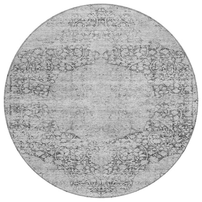 LOOMLAN Rugs Sylvia Gray Washable Indoor-Outdoor Rug