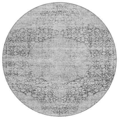 LOOMLAN Rugs Sylvia Gray Washable Indoor-Outdoor Rug