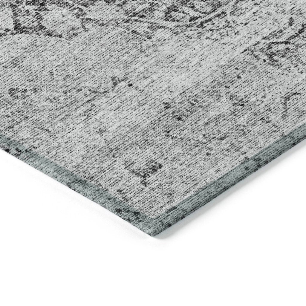 LOOMLAN Rugs Sylvia Gray Washable Indoor-Outdoor Rug