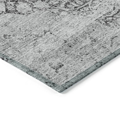 LOOMLAN Rugs Sylvia Gray Washable Indoor-Outdoor Rug