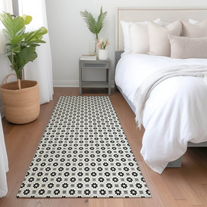 LOOMLAN Rugs Symara Ivory Washable Indoor-Outdoor Rug
