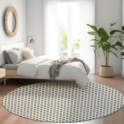 LOOMLAN Rugs Symara Ivory Washable Indoor-Outdoor Rug