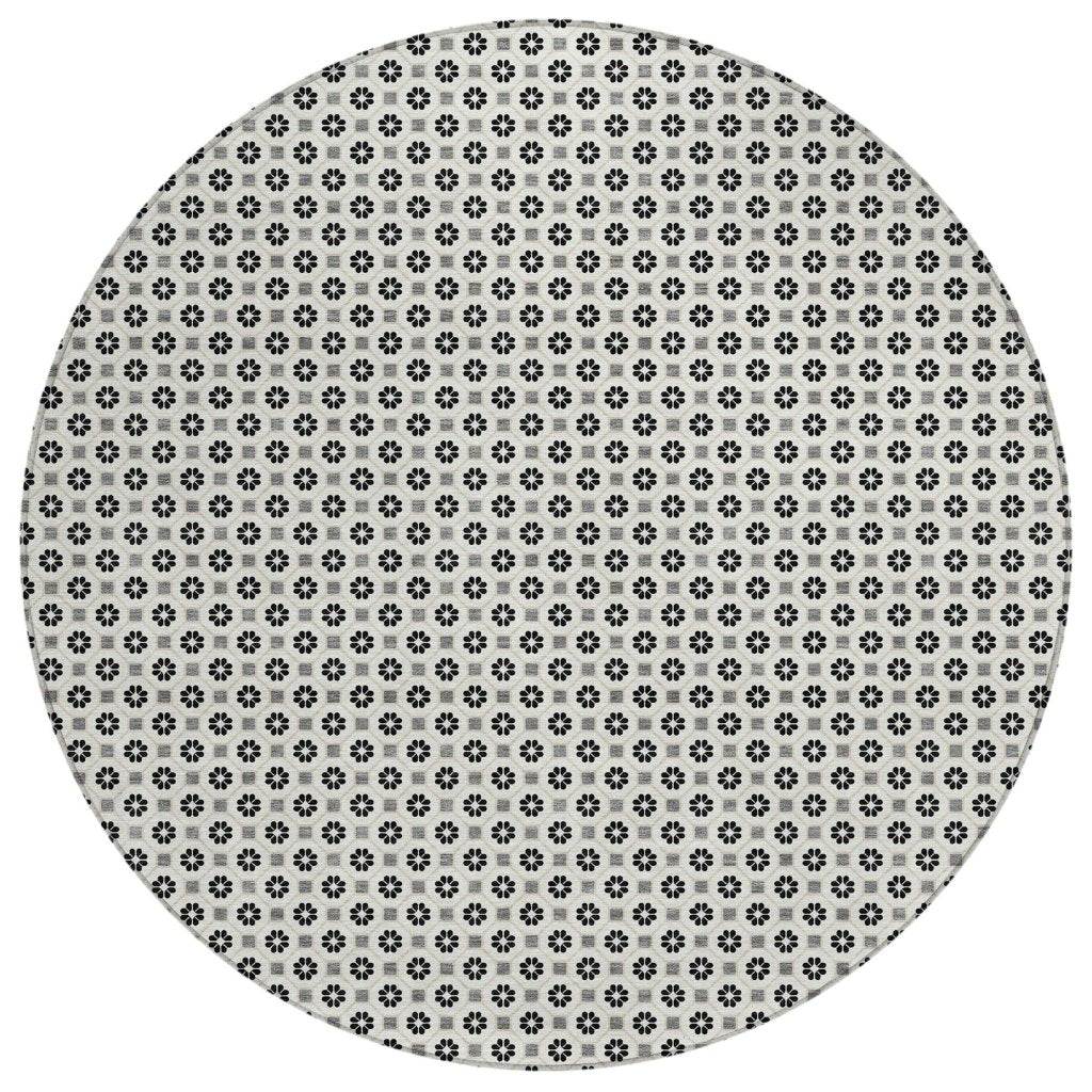 LOOMLAN Rugs Symara Ivory Washable Indoor-Outdoor Rug