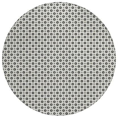 LOOMLAN Rugs Symara Ivory Washable Indoor-Outdoor Rug