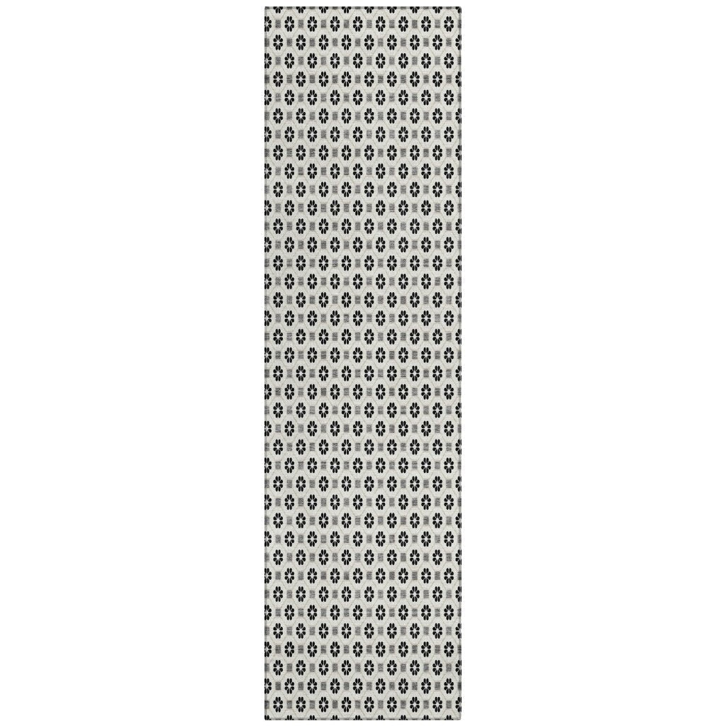 LOOMLAN Rugs Symara Ivory Washable Indoor-Outdoor Rug