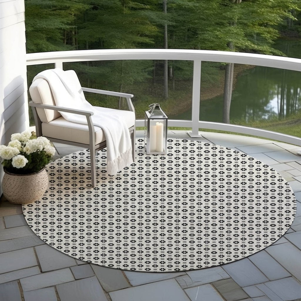 LOOMLAN Rugs Symara Ivory Washable Indoor-Outdoor Rug