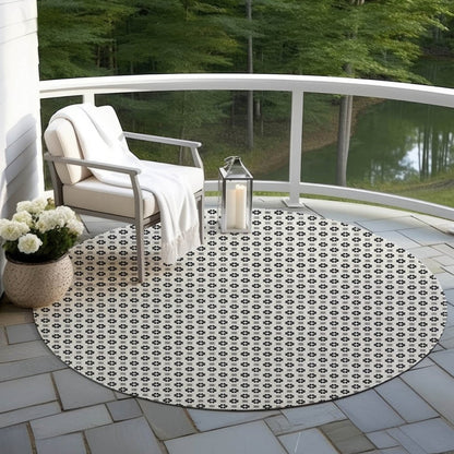 LOOMLAN Rugs Symara Ivory Washable Indoor-Outdoor Rug